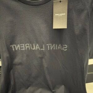Saint Laurent Dark Gray Short Sleeve Tee